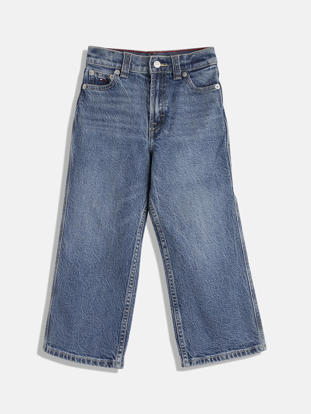 Tommy Hilfiger Girls Wide Leg Whiskers & Chevrons Stretchable Jeans