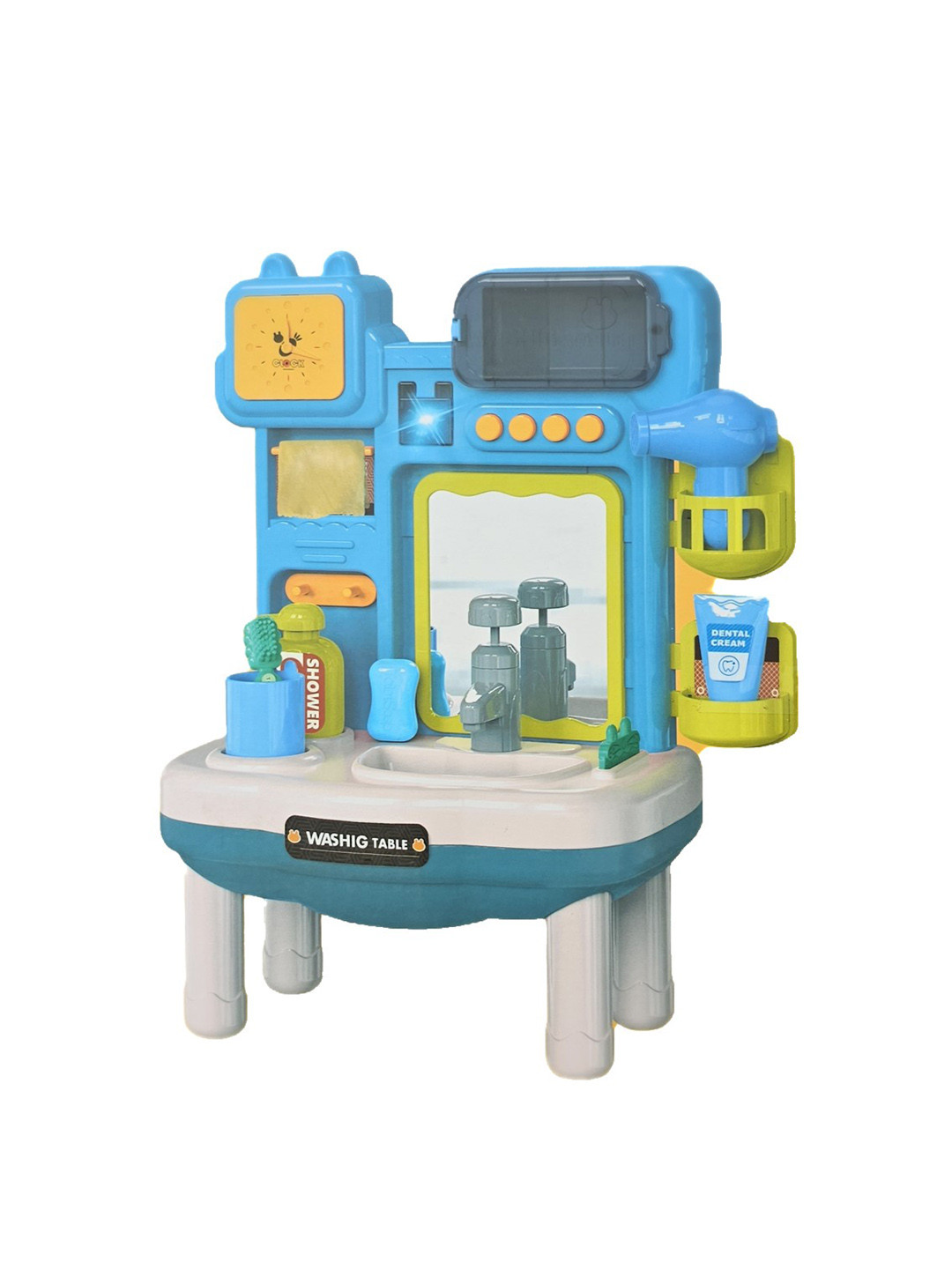 ADKD Kids Kitchen Wash Basin Play Set Working Press & Pump Faucet with Music & Light