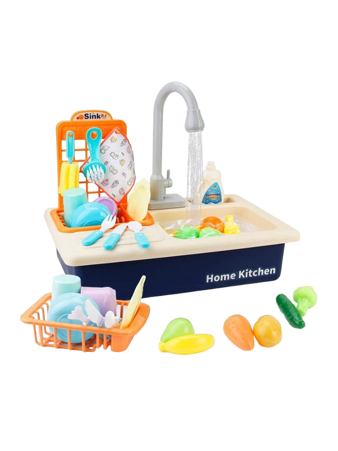 ADKD Kids Kitchen Play Set With Automatic Water Cycle System Pretend Play Set