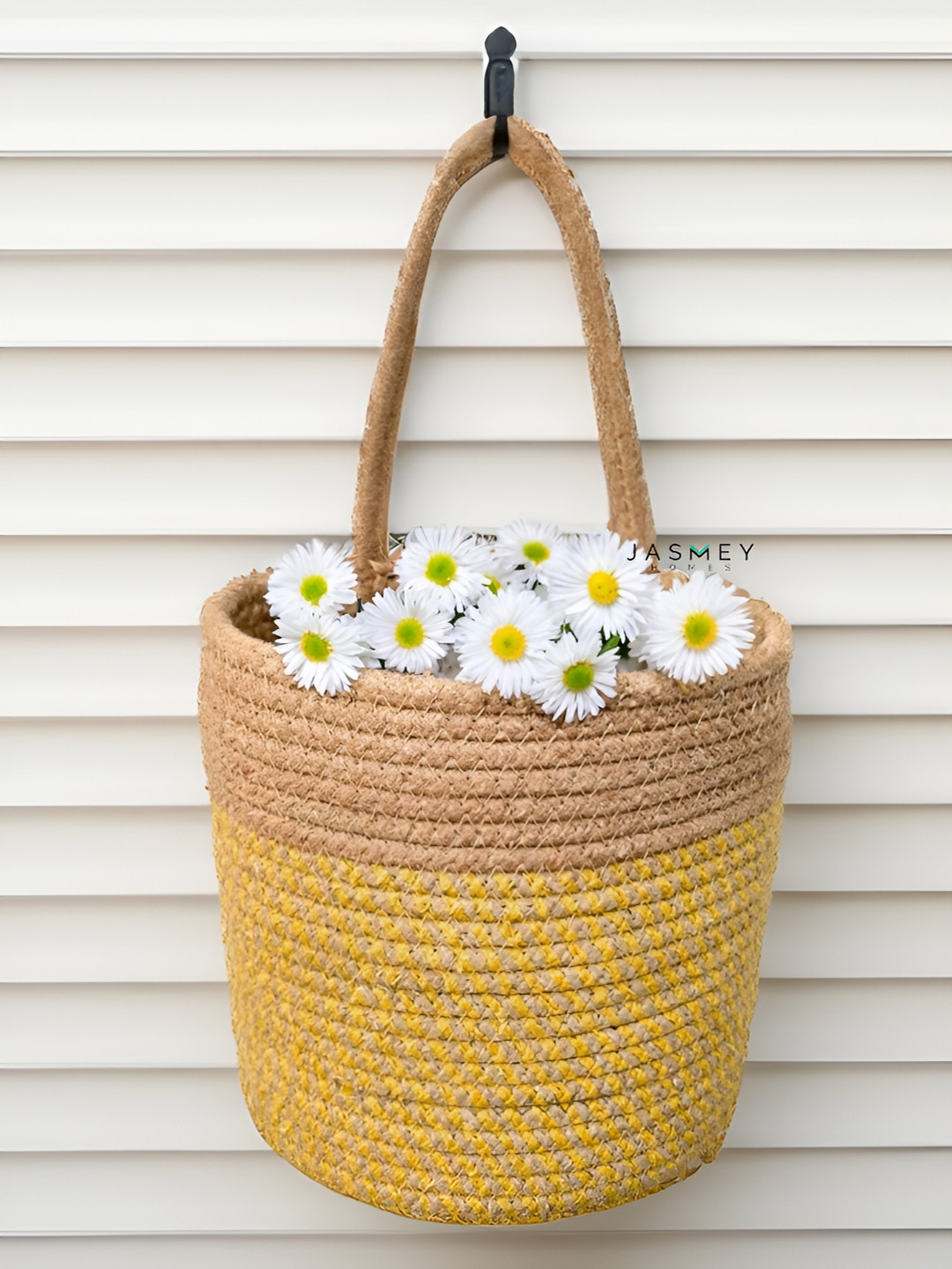 JASMEY HOMES Yellow Self Design Outdoor Multi-Utility Hanging Organiser