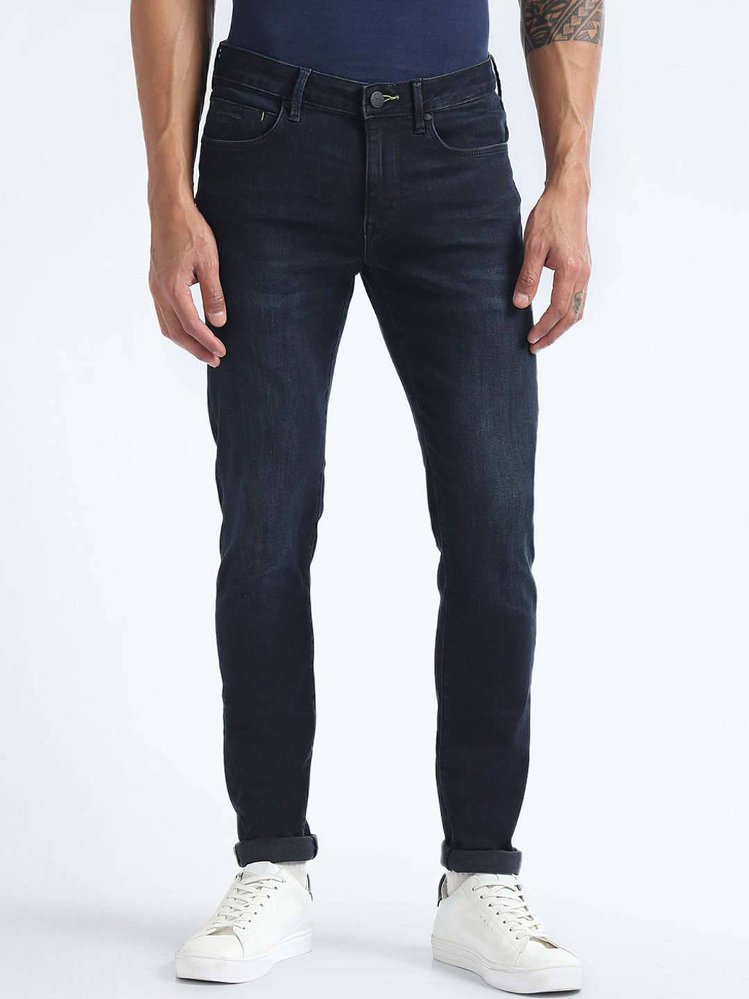Flying Machine Men Jackson Mid-Rise Super Skinny Fit Light Fade Stretchable Jeans