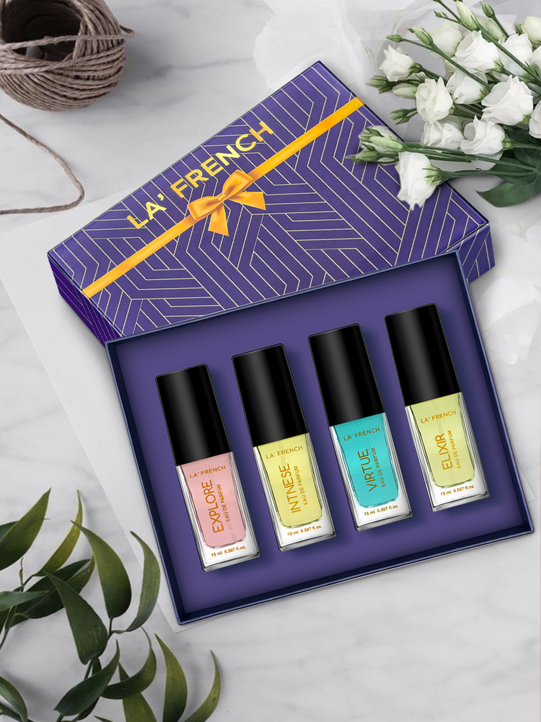 La French Unisex Perfume Gift Set - Elixir, Explore, Intense & Virtue - 15ml each