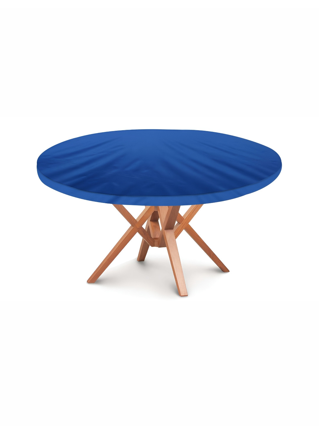 Stylista Blue Waterproof Round Fitted Table Cover
