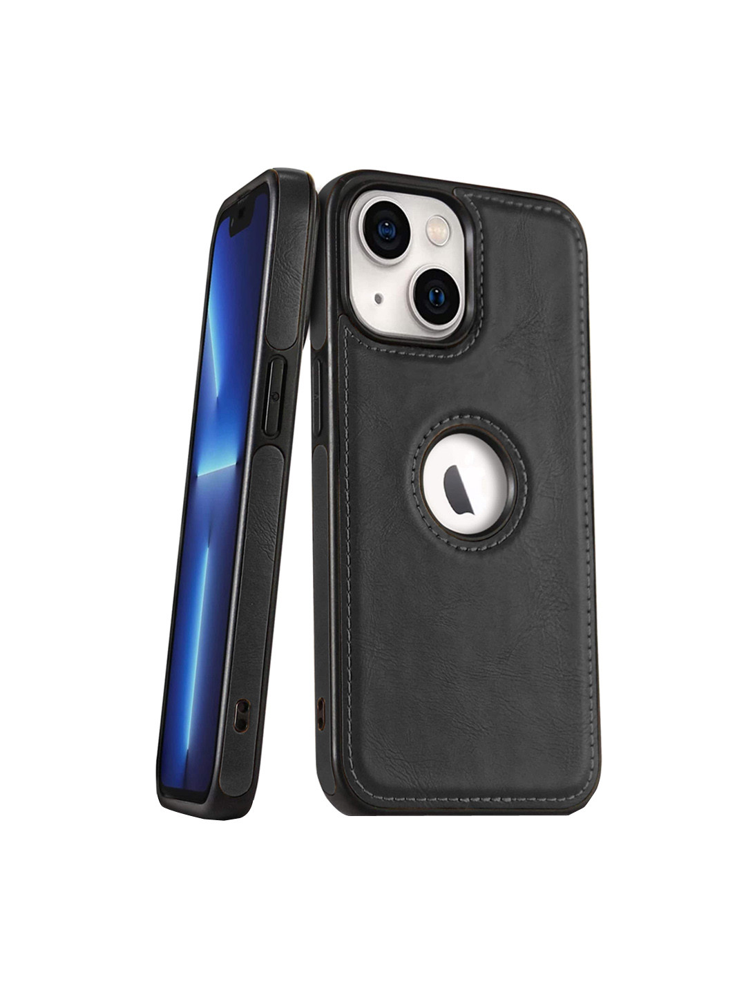 Karwan Unisex Vegan Leather iPhone 14 Plus Mobile Back Case