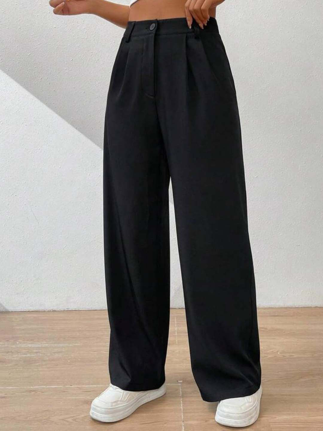 BROADSTAR Women Pleated Korean Pants