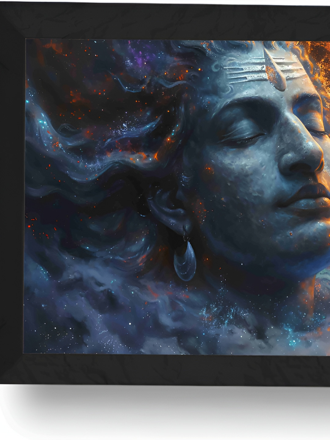 SAF Shiva premium Synthetic Wood Wall Rectangle Paintings Wall Art -14 x 11 In