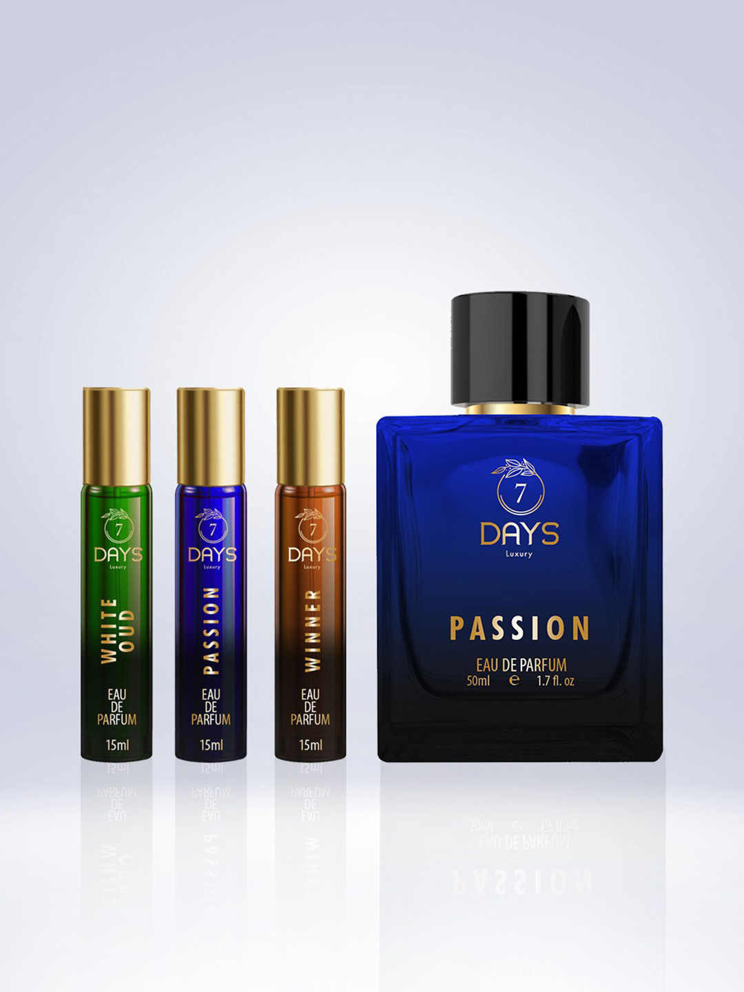 7DAYSNATURAL 4 Pcs Of Passion Parfum - 50ml & White Oud, Passion & Winner Eau De Parfum - 45ml