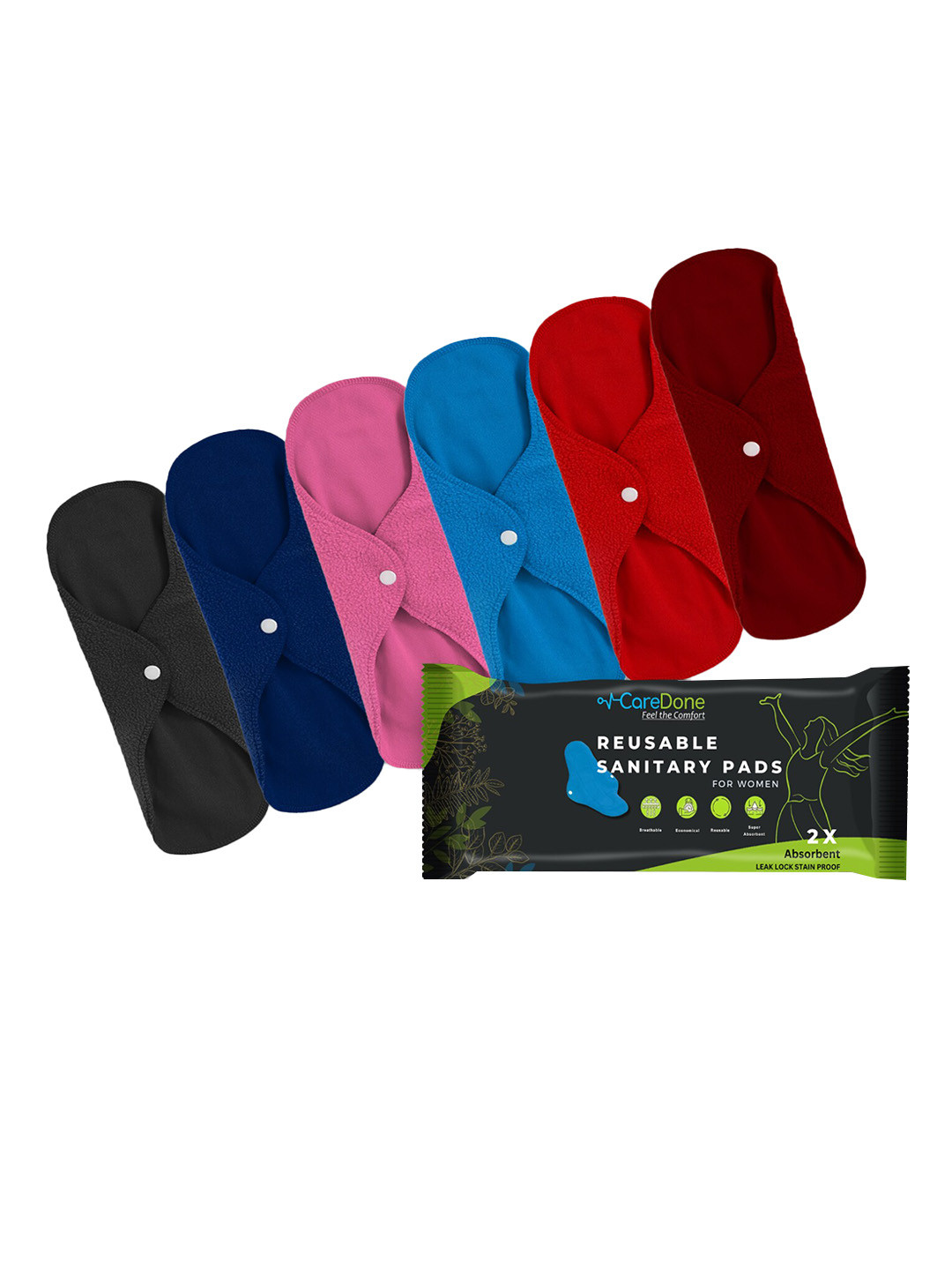CareDone 6-Pcs Absorbent Cloth Sanitary Pads