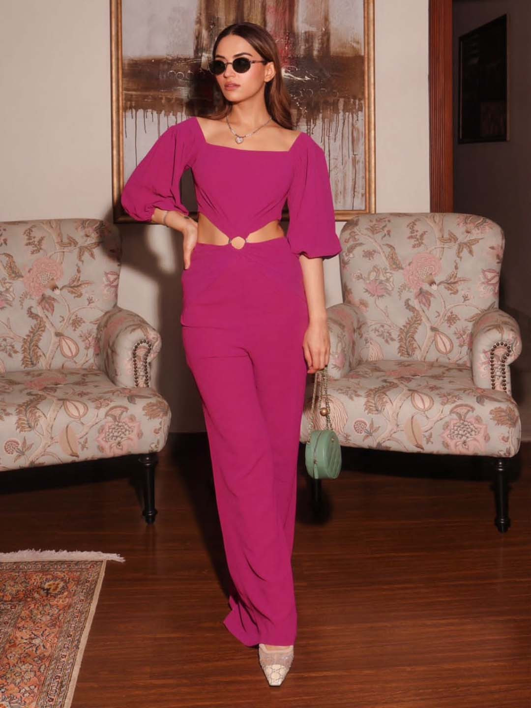 By The Bay Off Shoulder Smocked Basic Jumpsuit