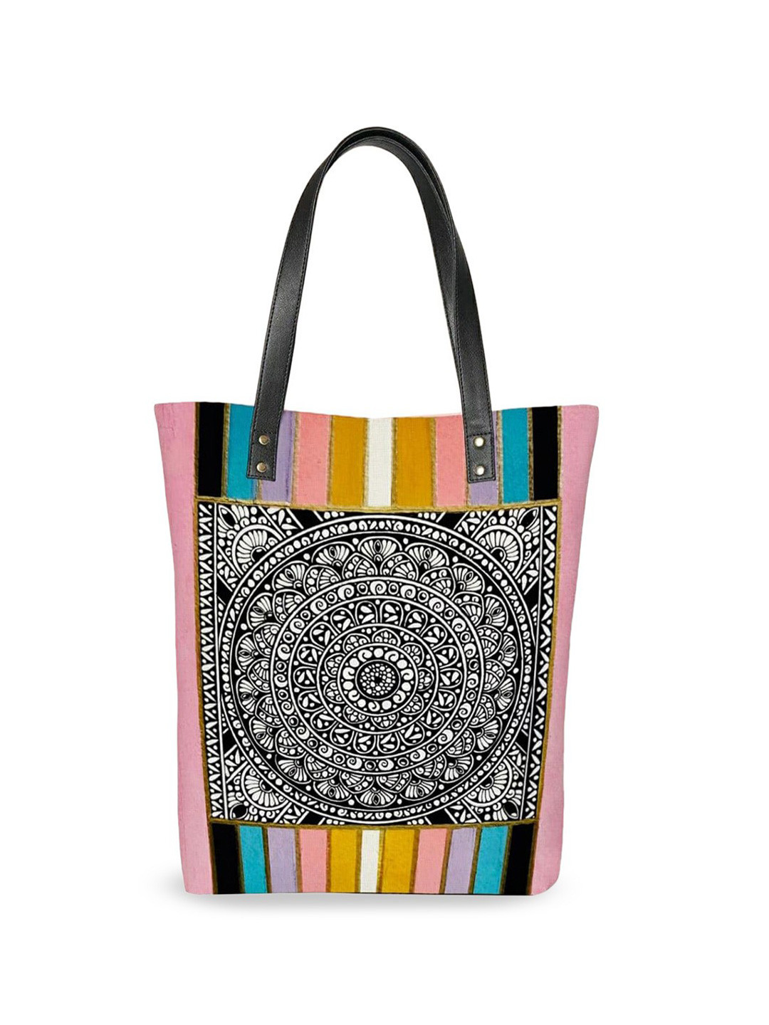 DressBerry Orange Graphic Printed Shopper Tote Bag