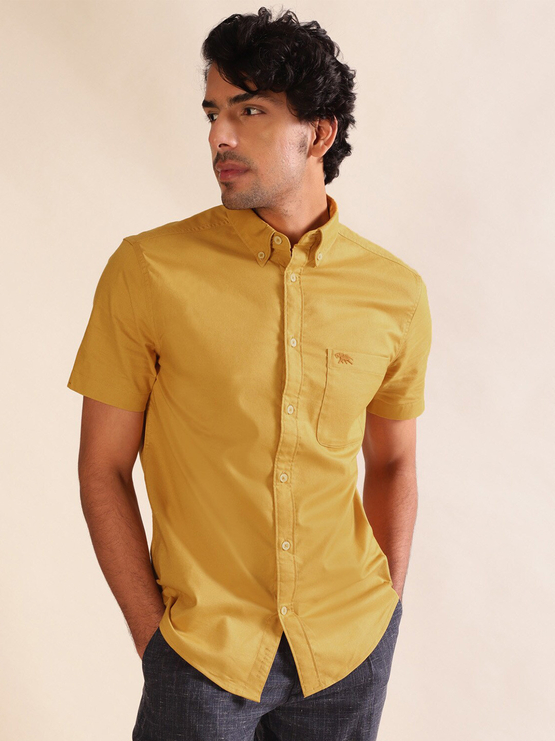 Andamen Premium Oxford Cotton Patch Pocket Shirt