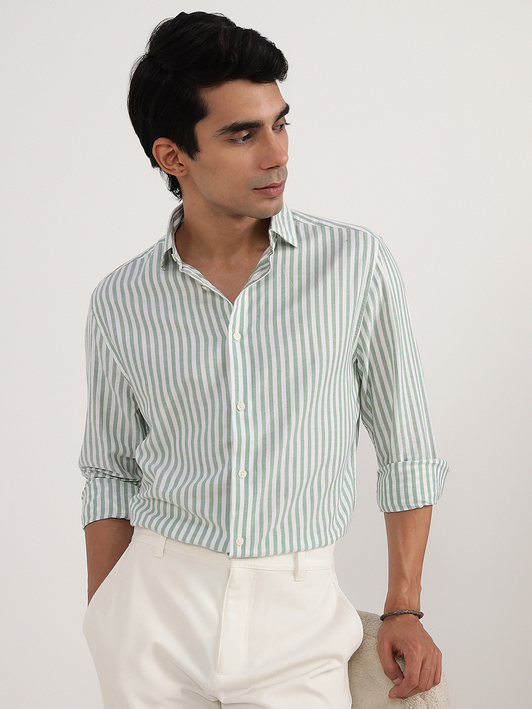 Andamen Premium Men Dobby Full Sleeve Regular Fit Shirt