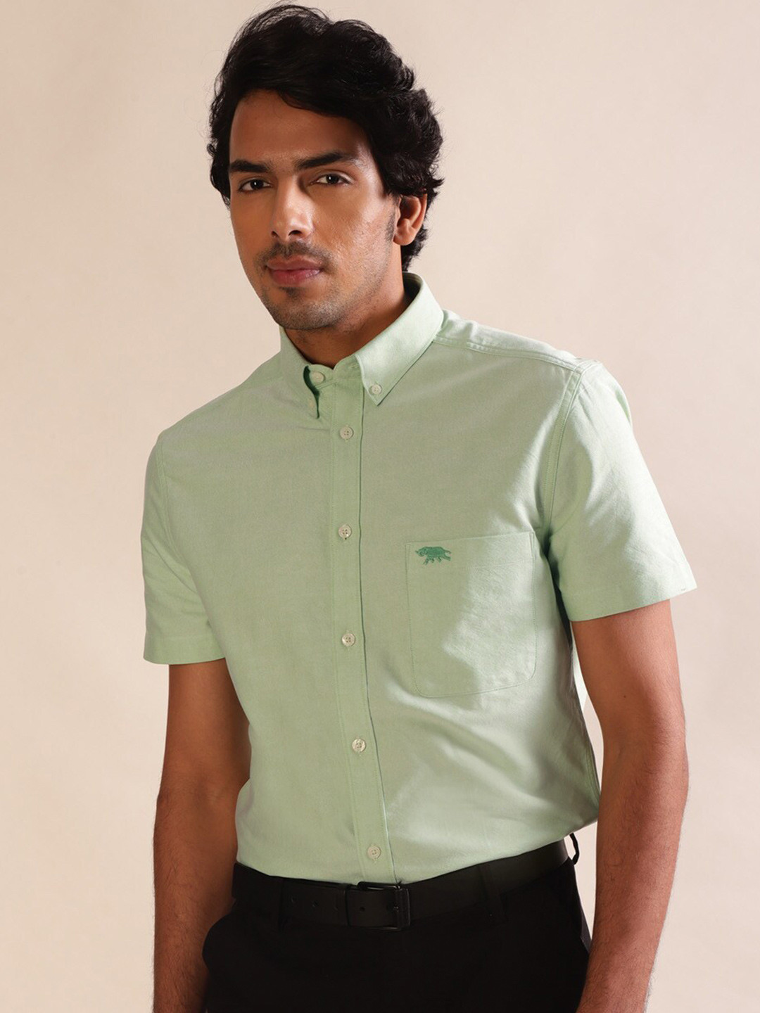 Andamen Signature Fundamentals Premium Half Sleeve Slim Fit Shirt