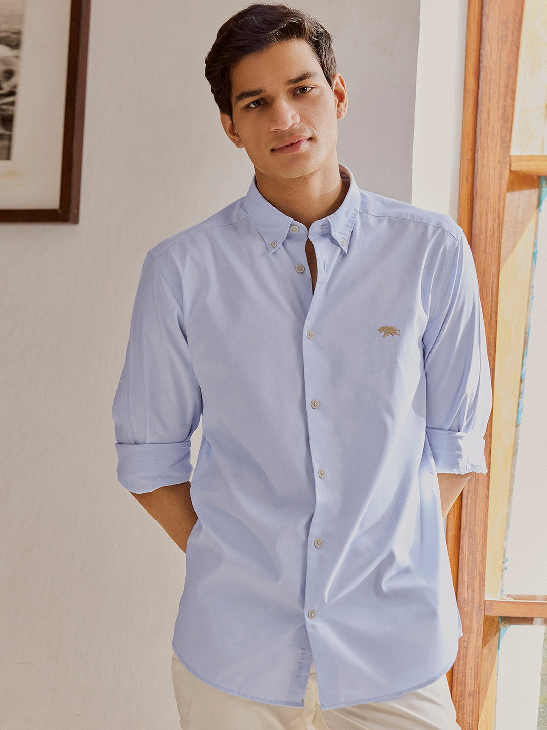 Andamen Signature Fundamentals Button-Down Collar Premium Slim Fit Cotton Casual Shirt