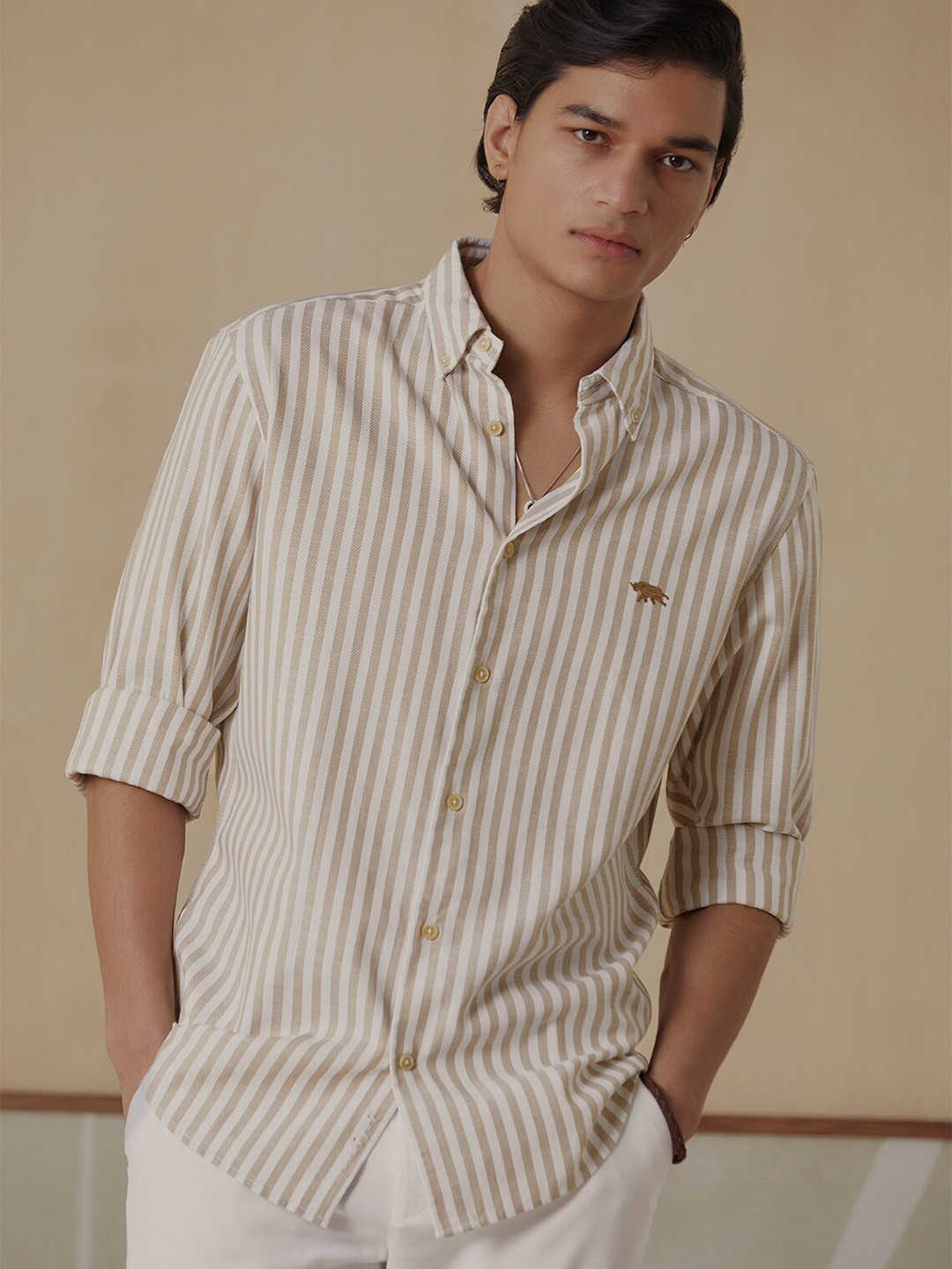Andamen Men Premium Dobby Full Sleeve Shirt