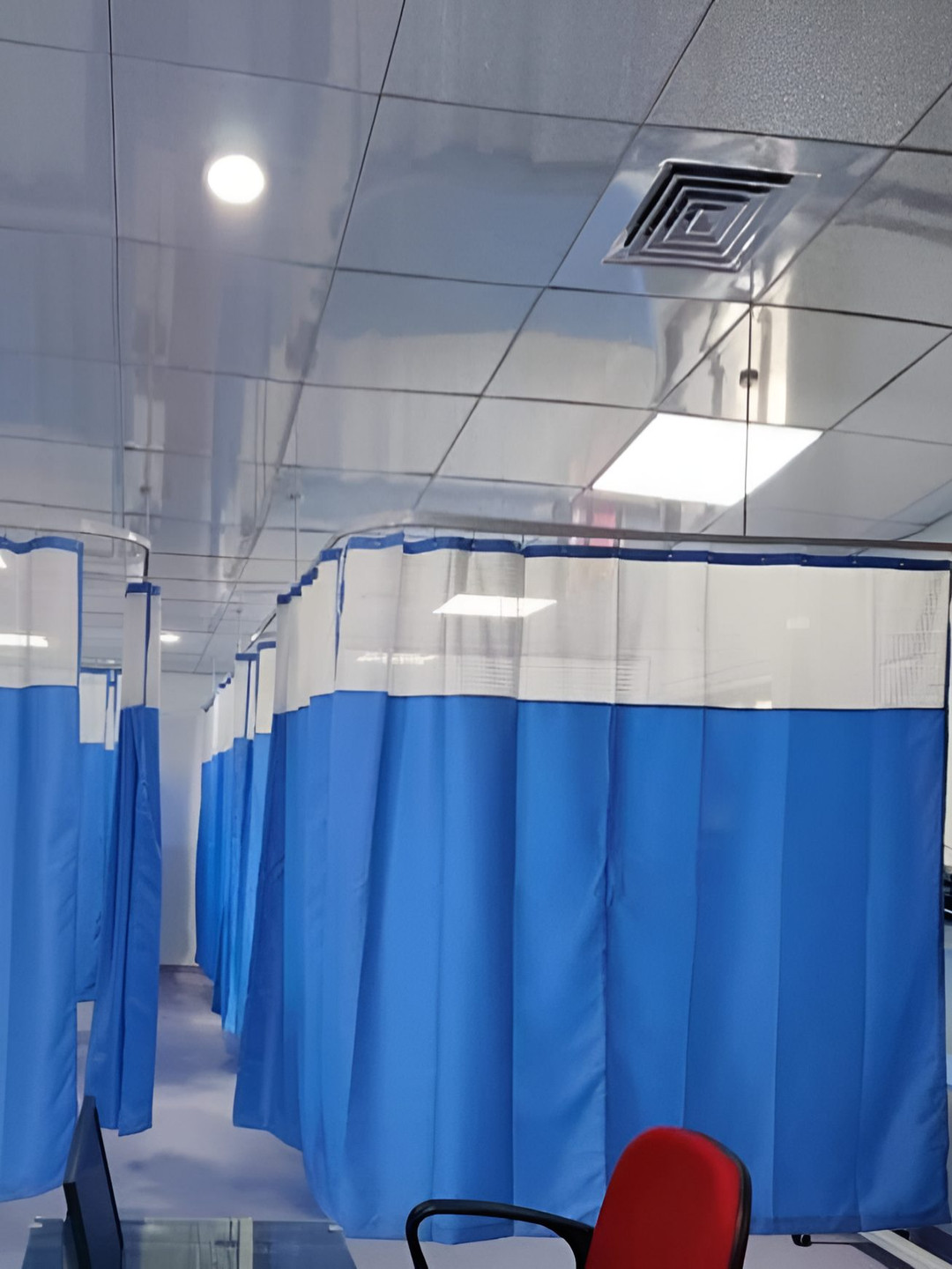 CASA-NEST Blue Long Door Hospital Partition Curtain