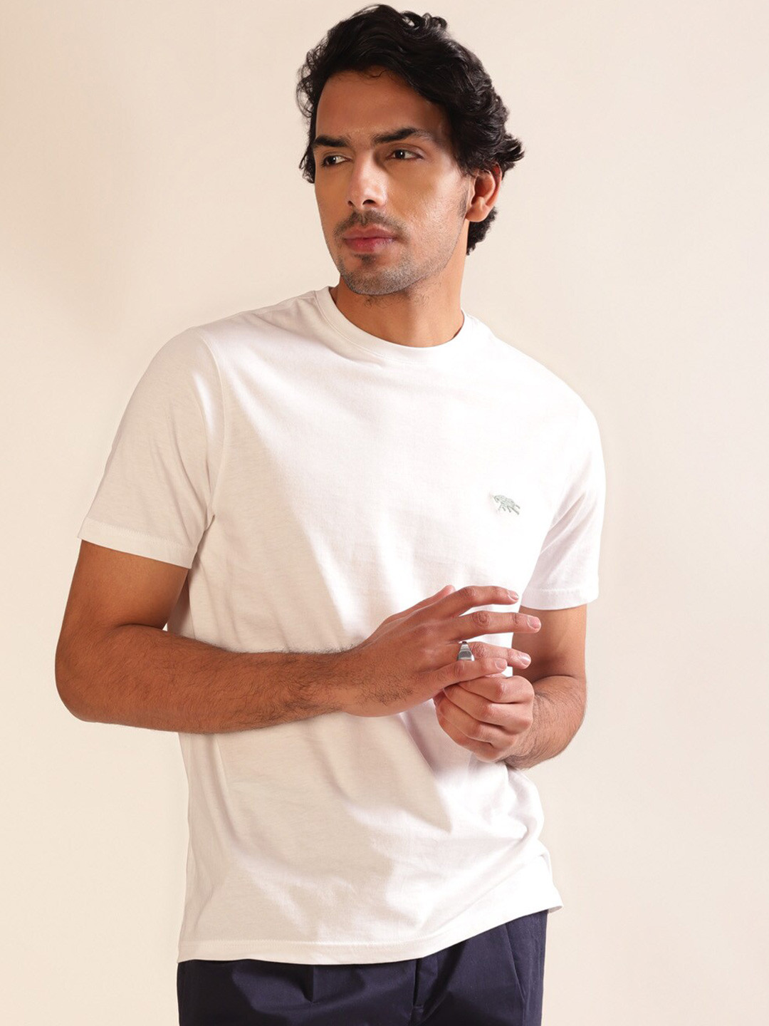 Andamen Compact Cotton Yarn Crew T-shirt