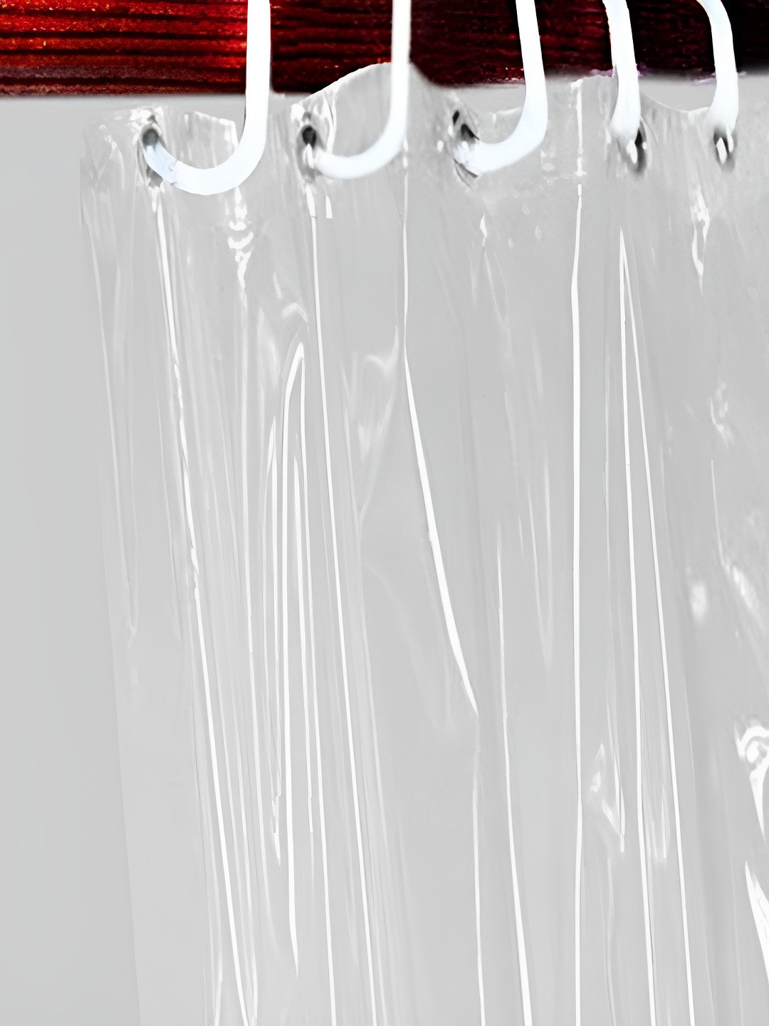 CASA-NEST Transparent Eyelet Regular Long Curtain & Hooks