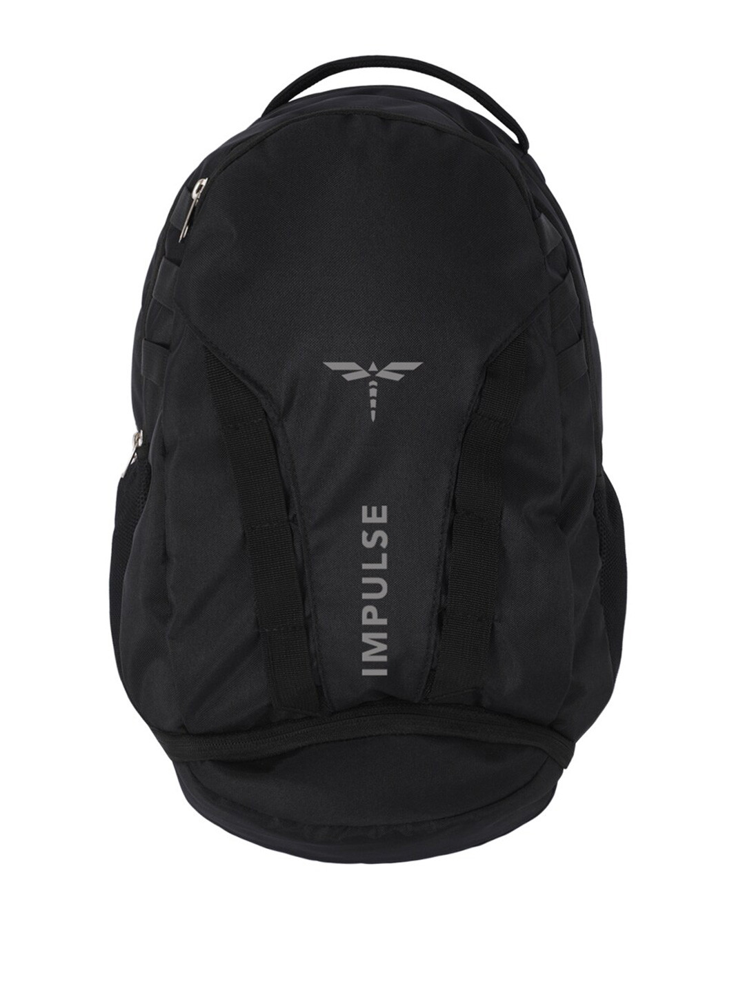 Impulse Unisex Brand Logo Printed Ergonomic 16 Inch Backpack with Compression Straps