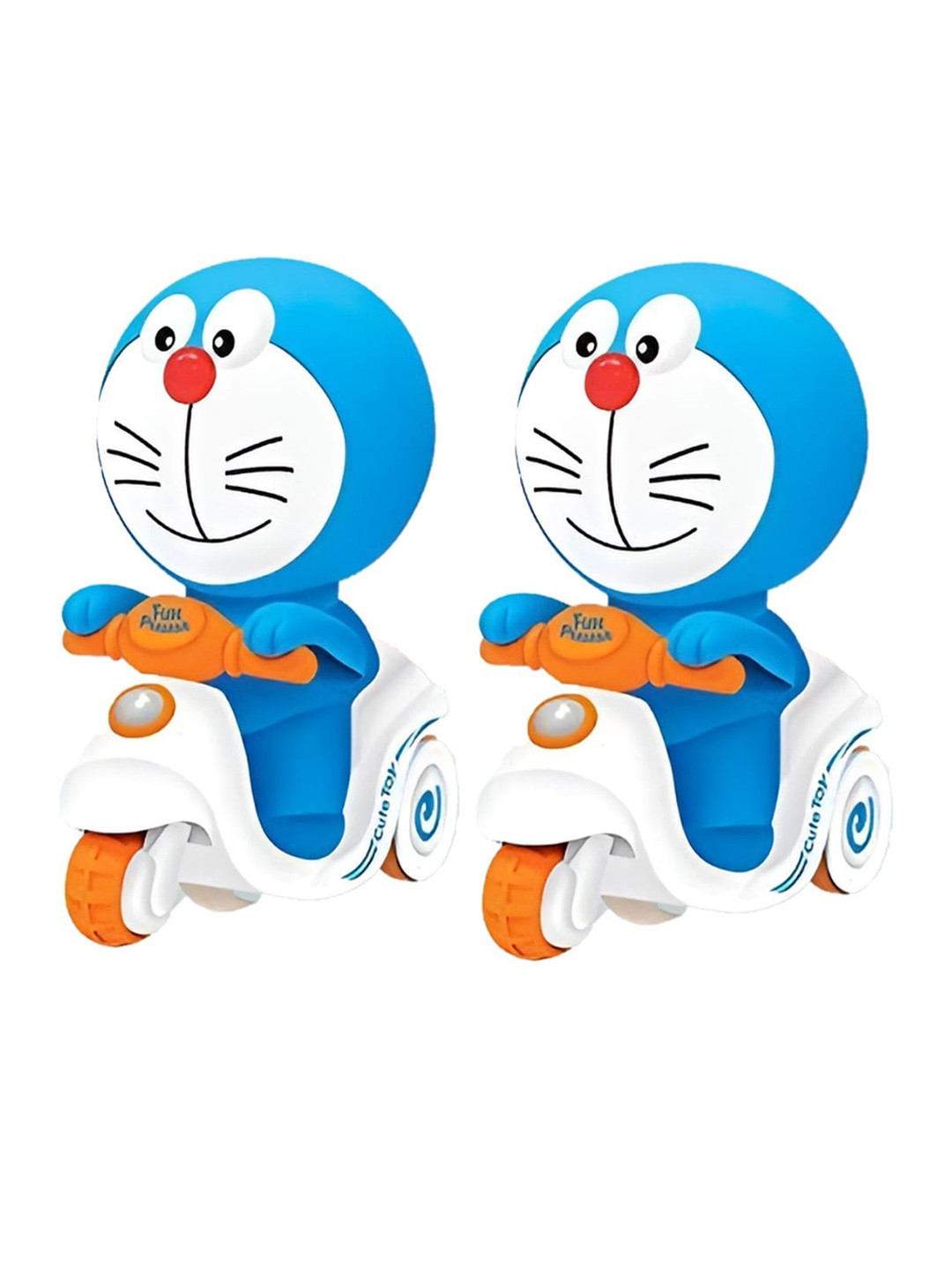 OPINA Kids Set Of 2 Press To Go Inertial Cute Doraemon Scooter Toy