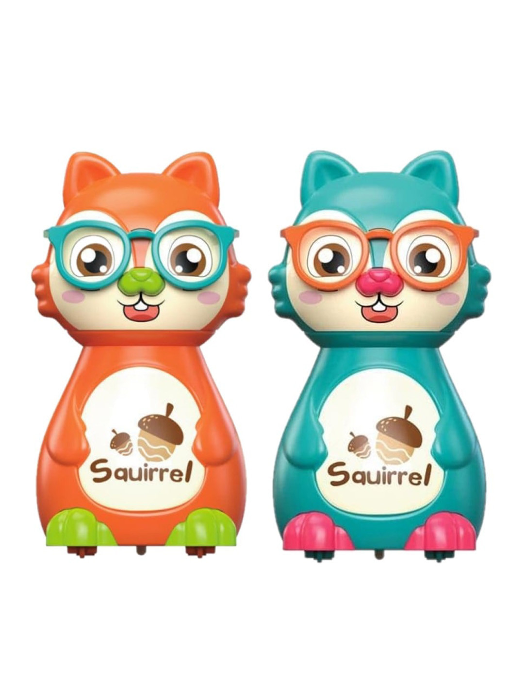 OPINA Kids Pack Of 2 Press To Go Inertial Cute Squirrel Toy