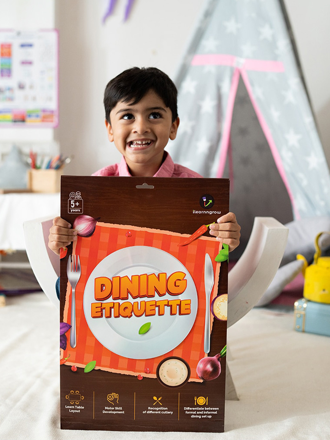 ilearnngrow Kids 2 Pcs Dining Etiquettes Sheets