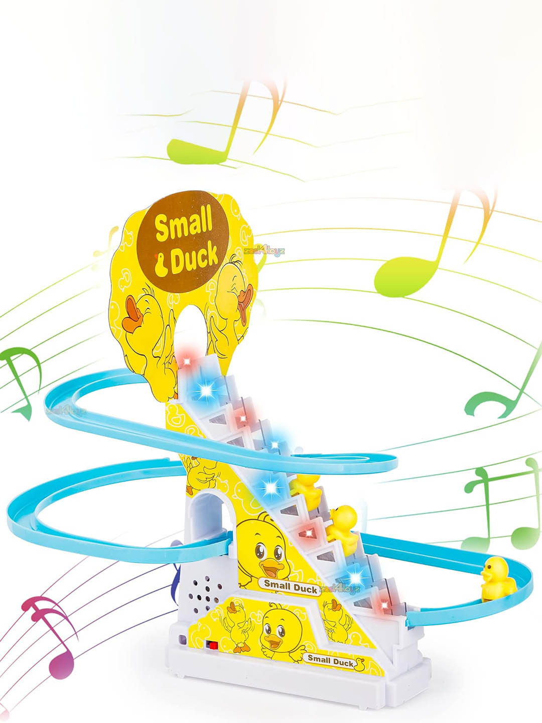 OPINA Kids Musical Duck Track Slide & Climb Stairs Toy