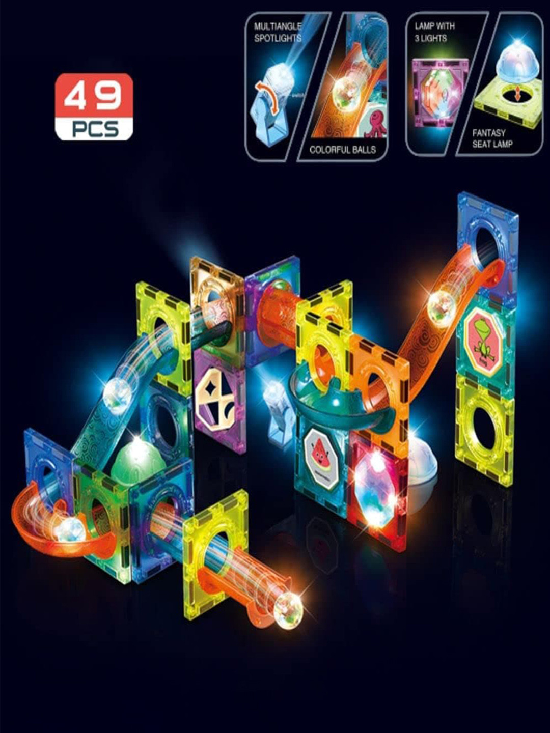 OPINA Kids 49 Pcs Tiles Building Blocks