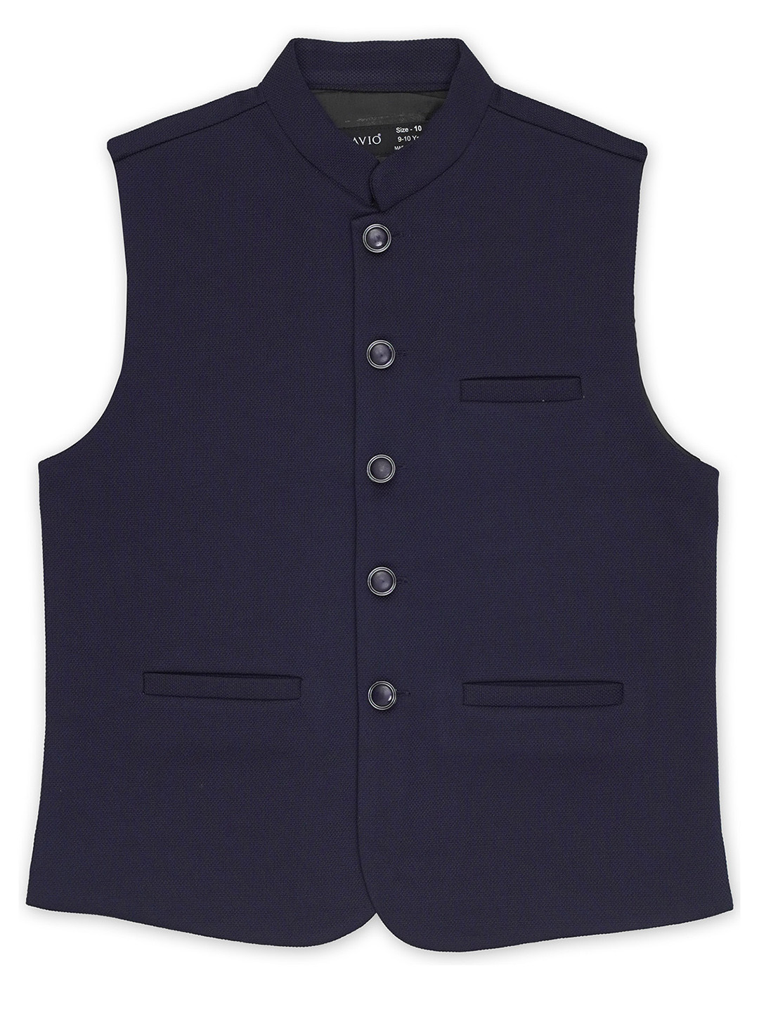 CAVIO Boys Mandarin Collar Sleeveless Pure Cotton Nehru Jackets