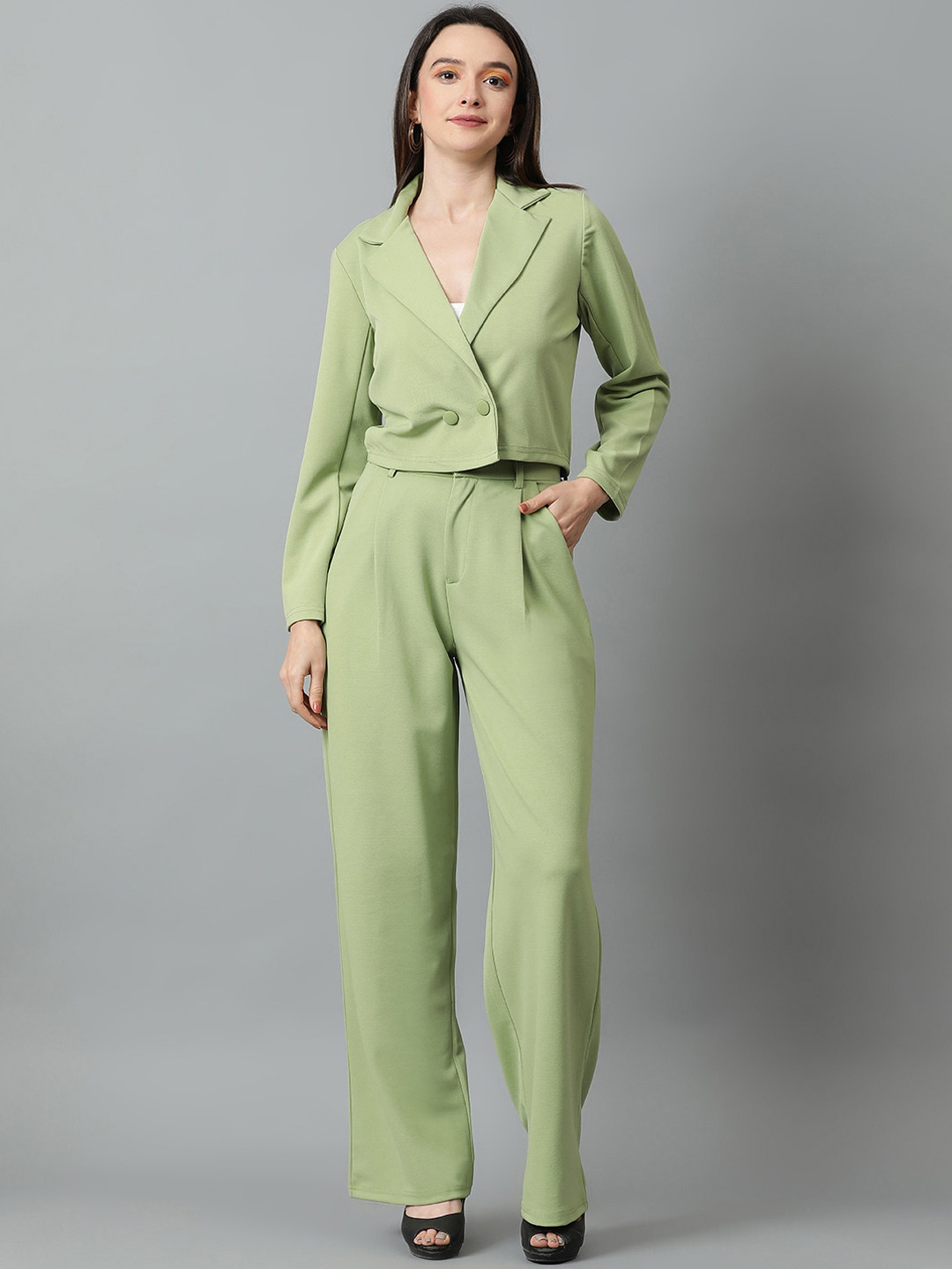 KOTTY BIZwear Basics Notched Lapel Collar Blazer With Trousers Co-Ords