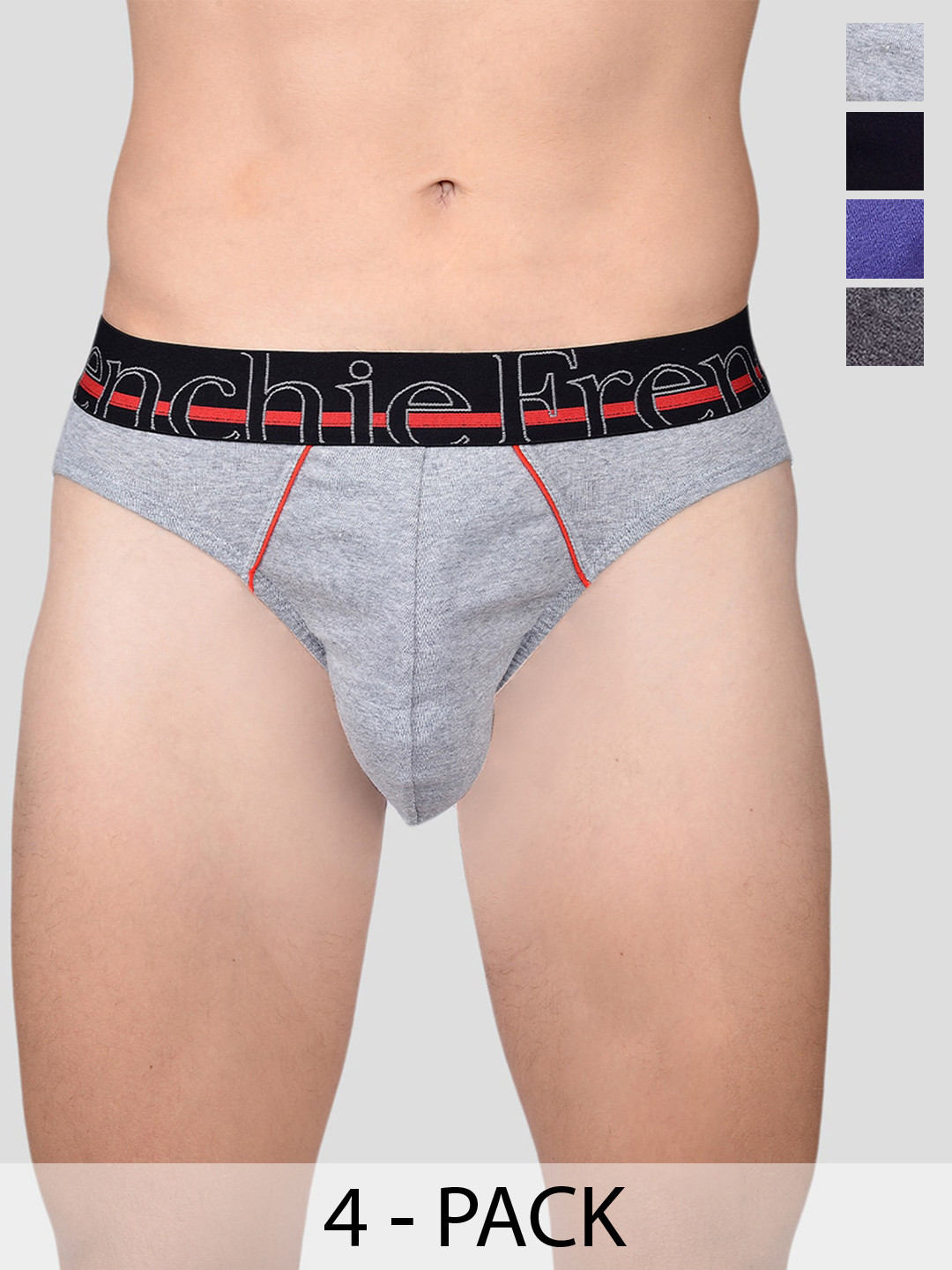 FRENCHIE Pack Of 3 Assorted Pure Cotton Briefs CASUALS_4002_PO3_S