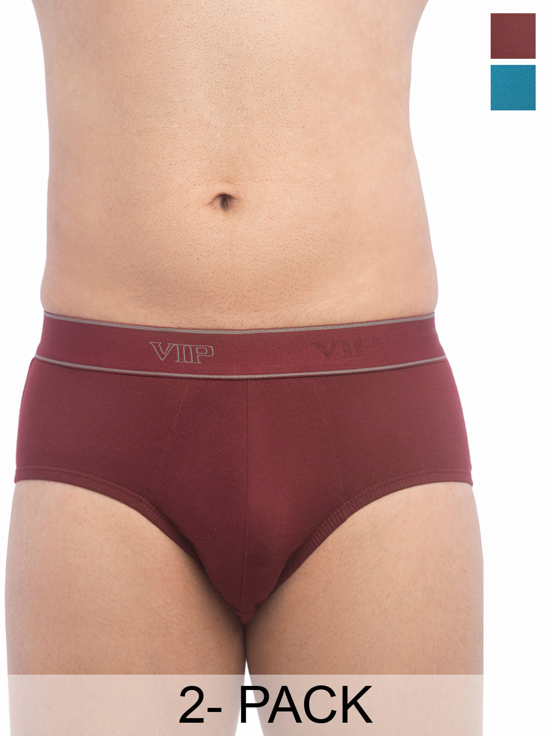 FRENCHIE Pack Of 2 Assorted Pure Cotton Briefs REGAL_1001_PO4_S