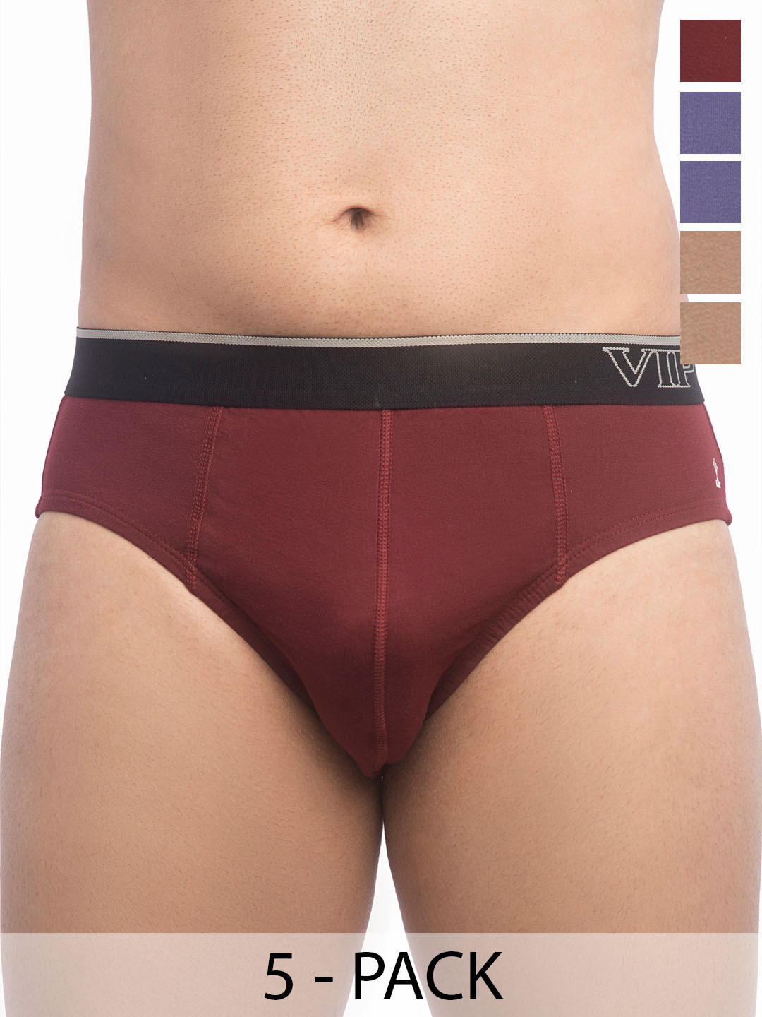 FRENCHIE Pack Of 5 Assorted Pure Cotton Briefs REGAL_1000_PO5_S