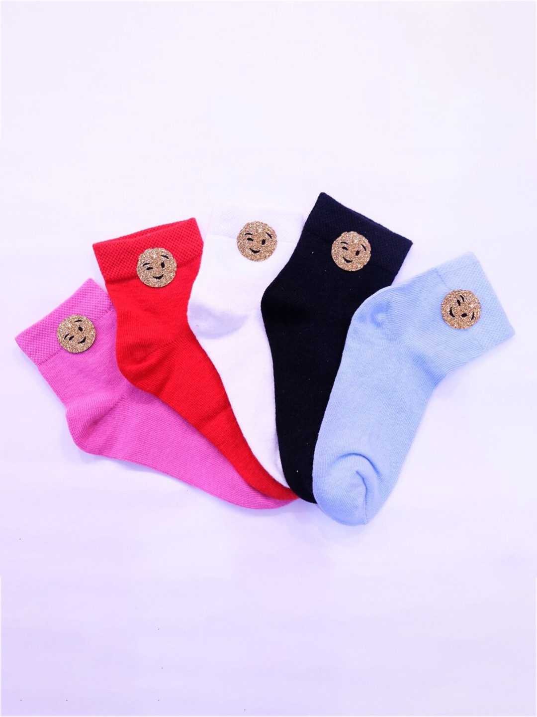 TIPY TIPY TAP Kids Pack Of 5 Patterned Cotton Ankle-Length Socks