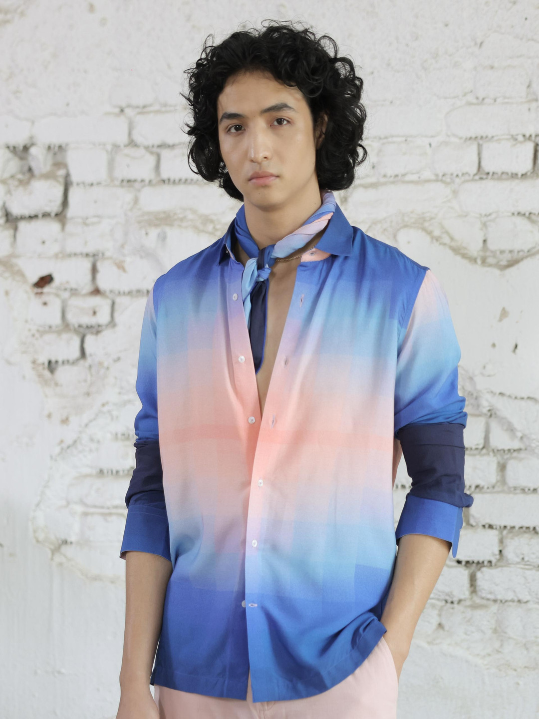 RARE RABBIT Men Obroom Slim Fit H Checked Cotton Shirt