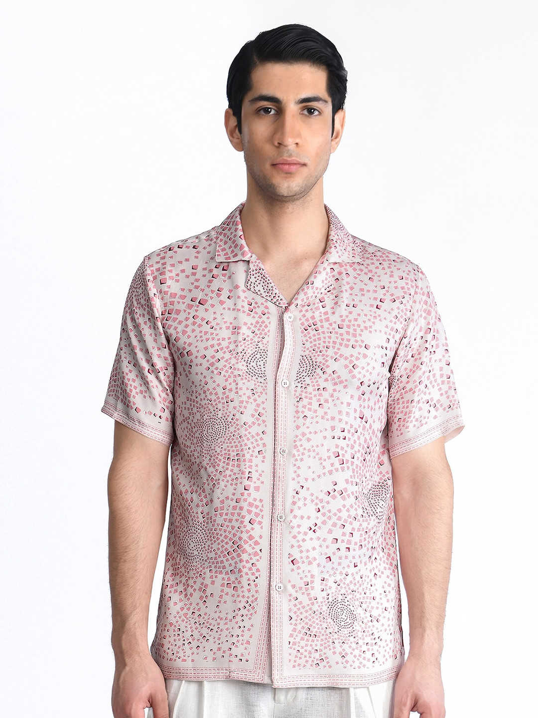 Rohit Gandhi + Rahul Khanna Comfort Floral Printed Silk Casual Shirt