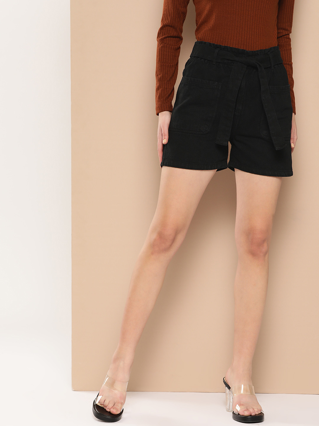 Chemistry Women High-Rise Paperbag Shorts