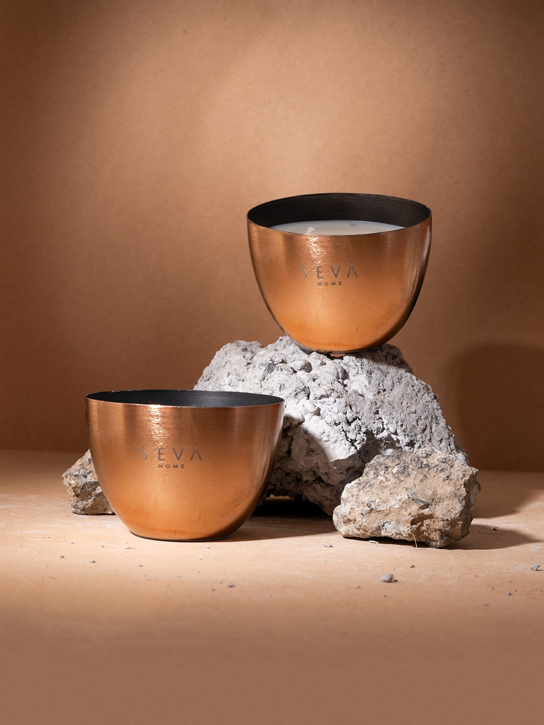 Seva Home Set of 2 Heirloom Mini Bowl Candles