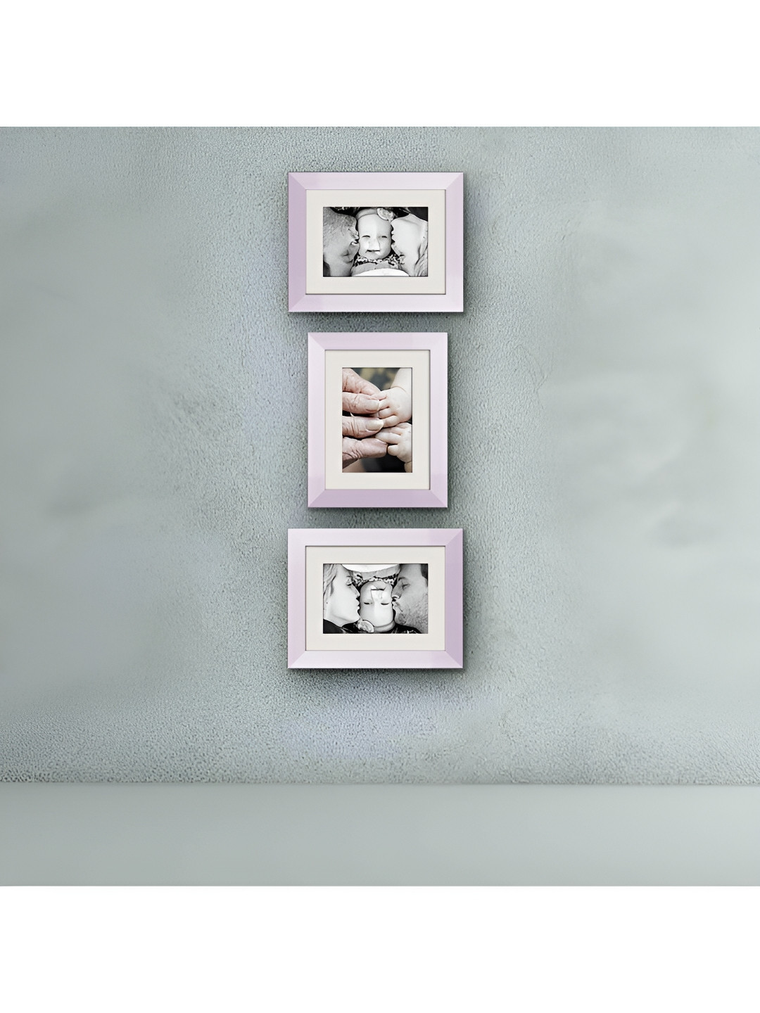 ArtzFolio White 3Pcs Wooden Wall Photo Frames