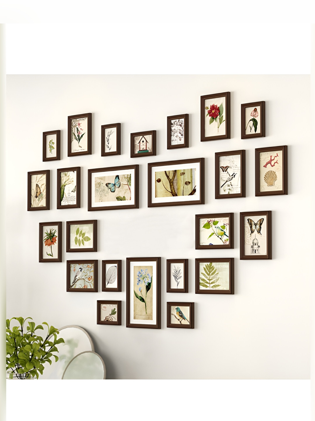 ArtzFolio Brownn 24Pcs Wooden Wall Photo Frames