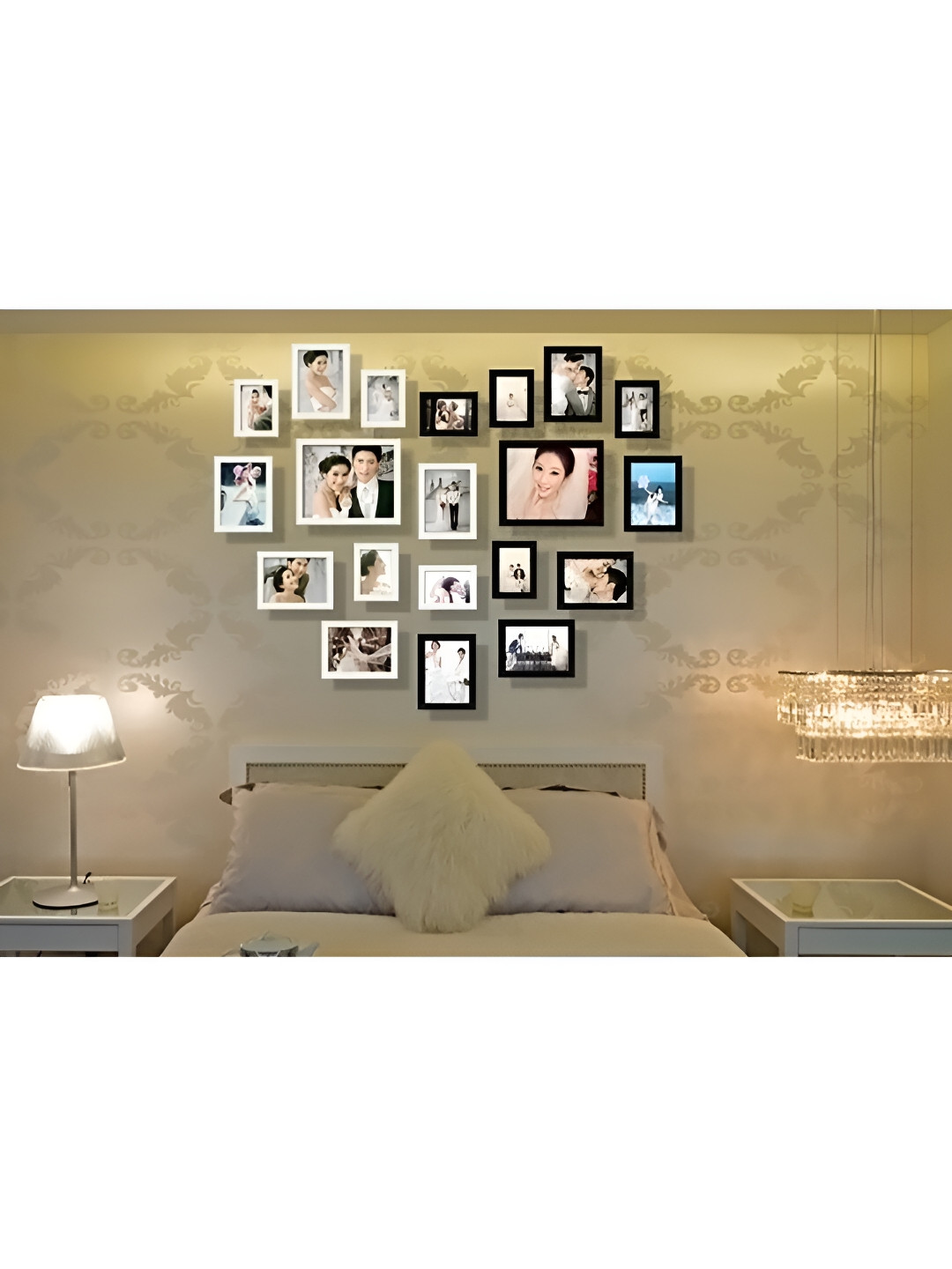 ArtzFolio White & Black 20 Pieces Wooden Wall Photo Frames