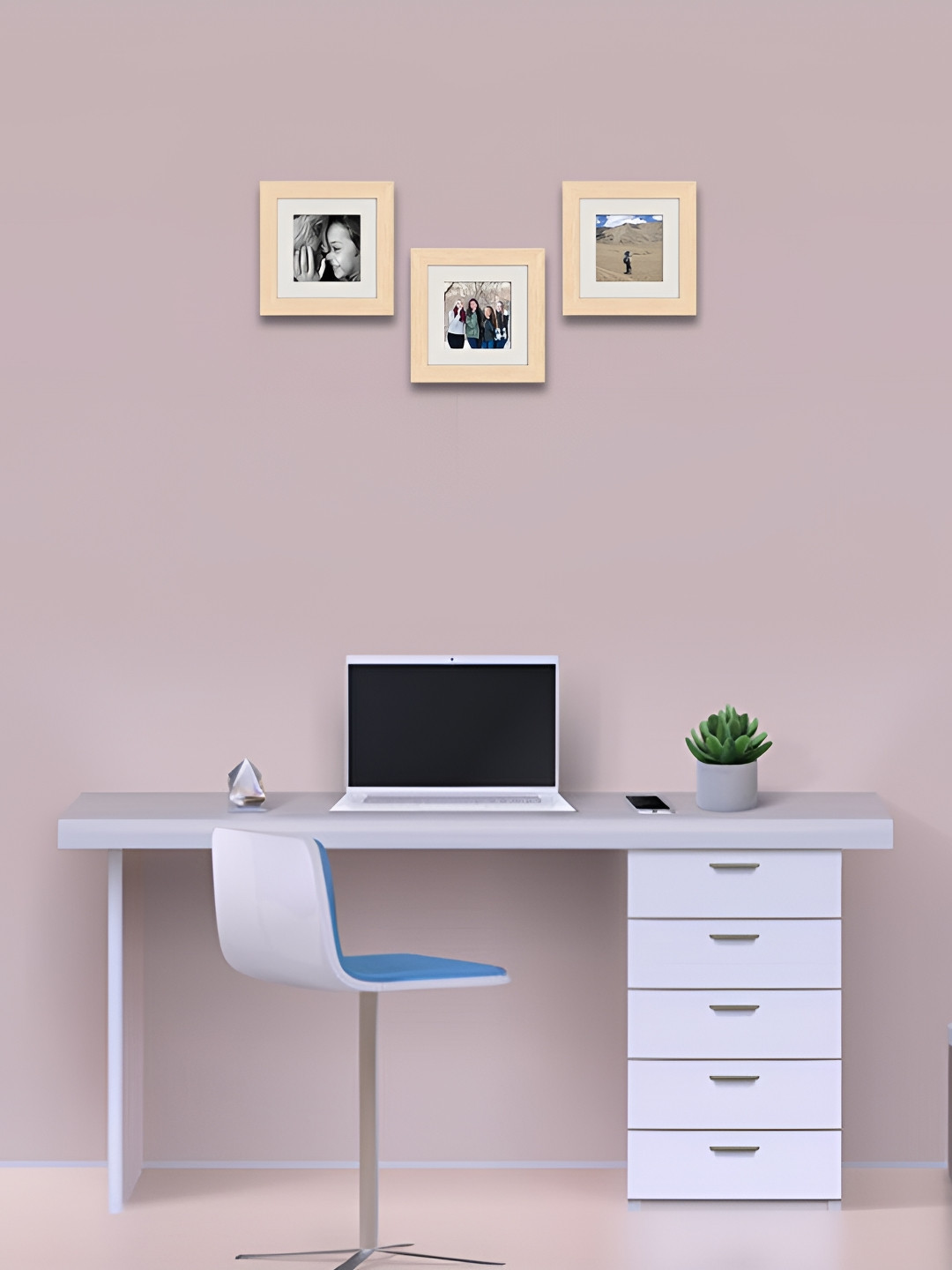 ArtzFolio Camel Brown 3 Pieces Wooden Wall Photo Frames