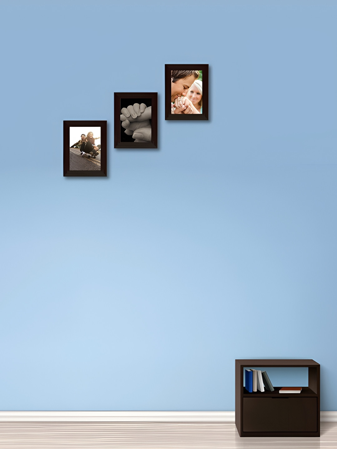 ArtzFolio Brown 3Pcs Wooden Wall Photo Frames