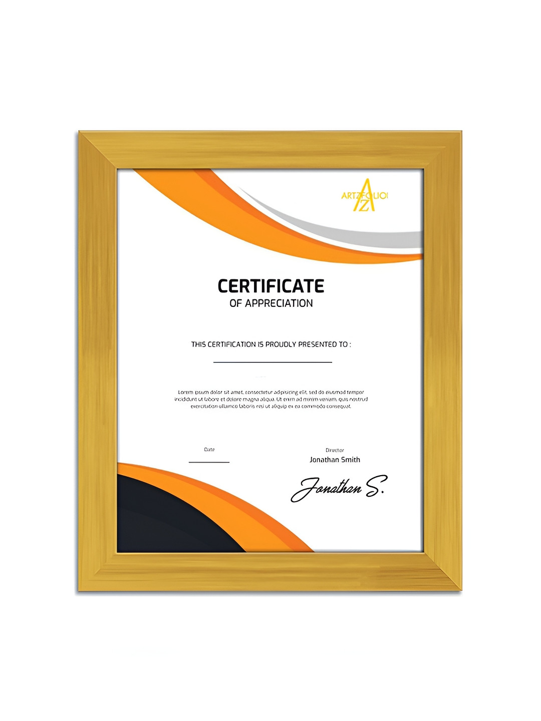 ArtzFolio Gold-Toned Wooden Table Photo Frames