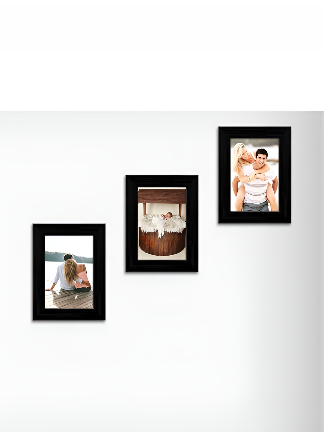 ArtzFolio Black 3 Pieces Wooden Wall Photo Frames