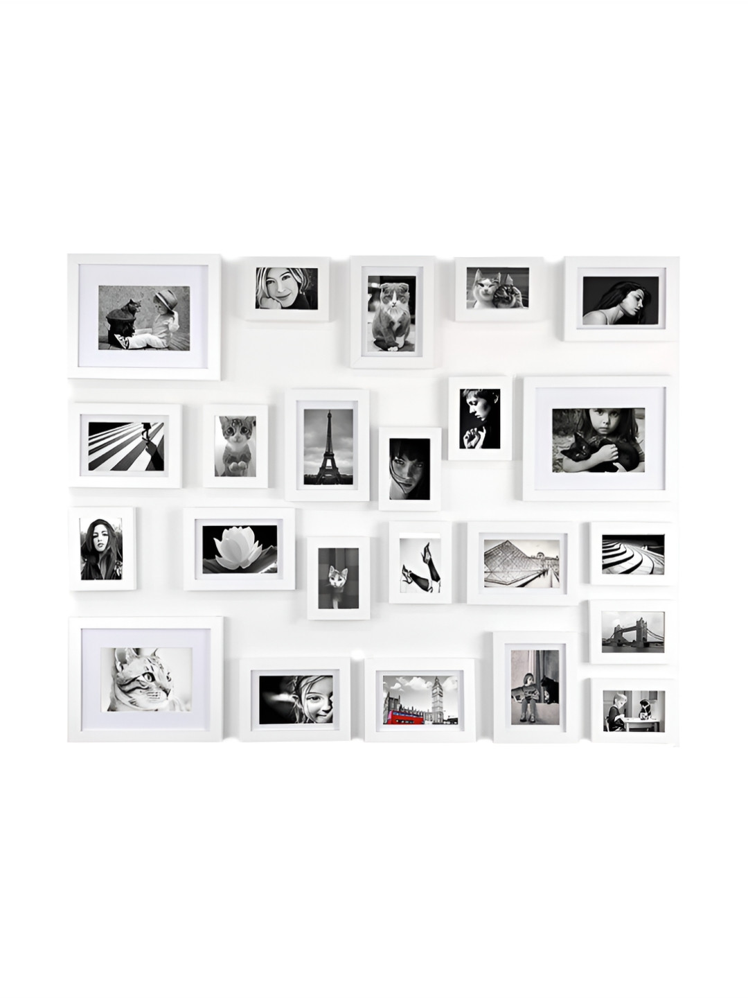 ArtzFolio White 23 Pieces Wooden Wall Photo Frames