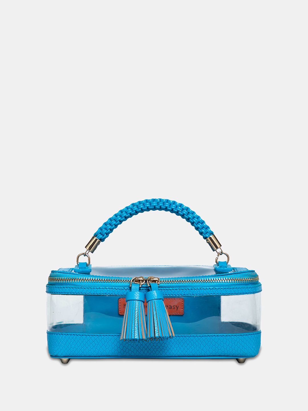 HIE Women's Textured Structured Braided Handle Sling Bag & Pouch