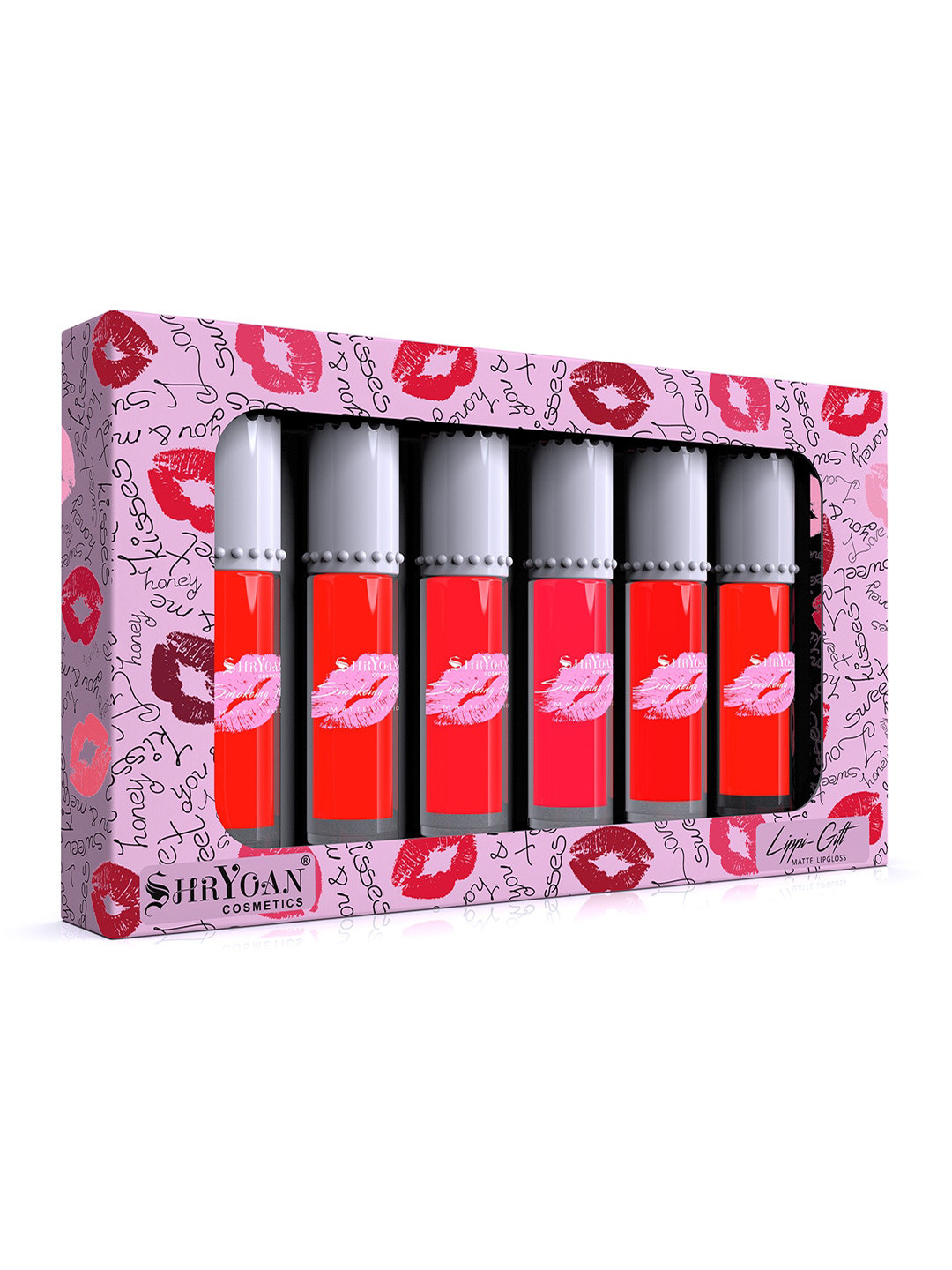 SHRYOAN Set Of 6 Lippi Gift Matte Lip Gloss 6ml Each - Shade A