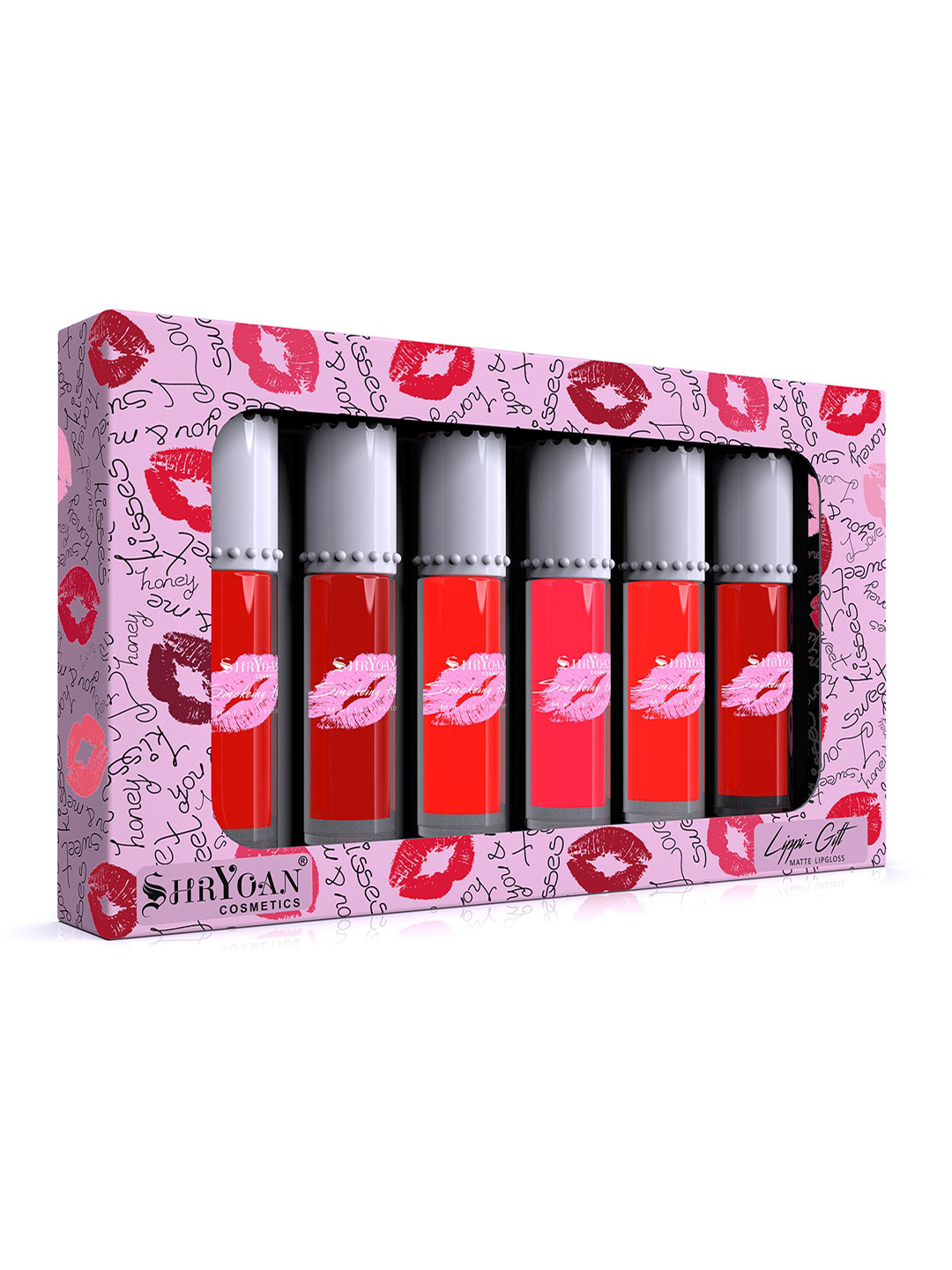 SHRYOAN Set Of 6 Lippi Gift Matte Lip Gloss 6ml Each - Shade C