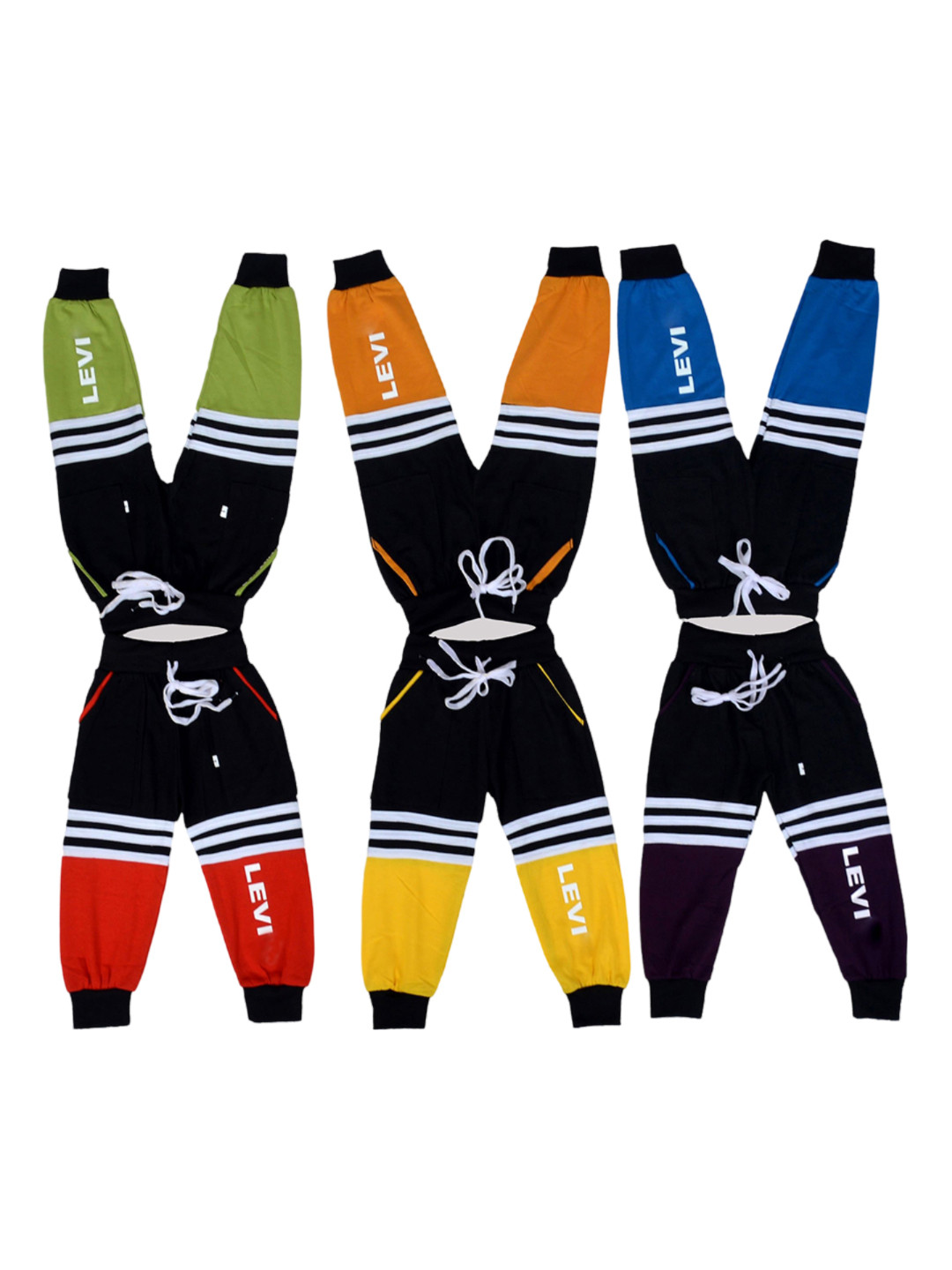 BAESD Infants Pack of 6 Colourblocked Dri-FIT Cotton Joggers